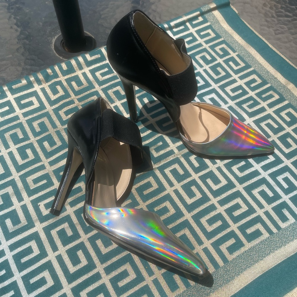 Ovye iridescent high heel pumps made in Italy size 38